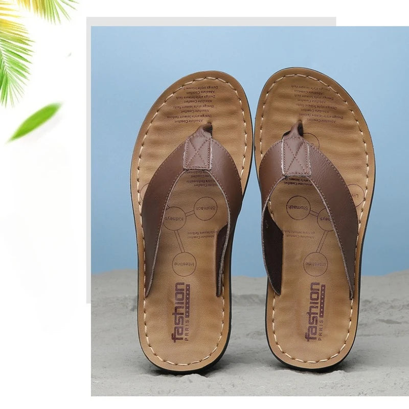 Leather Men's Flip Flops